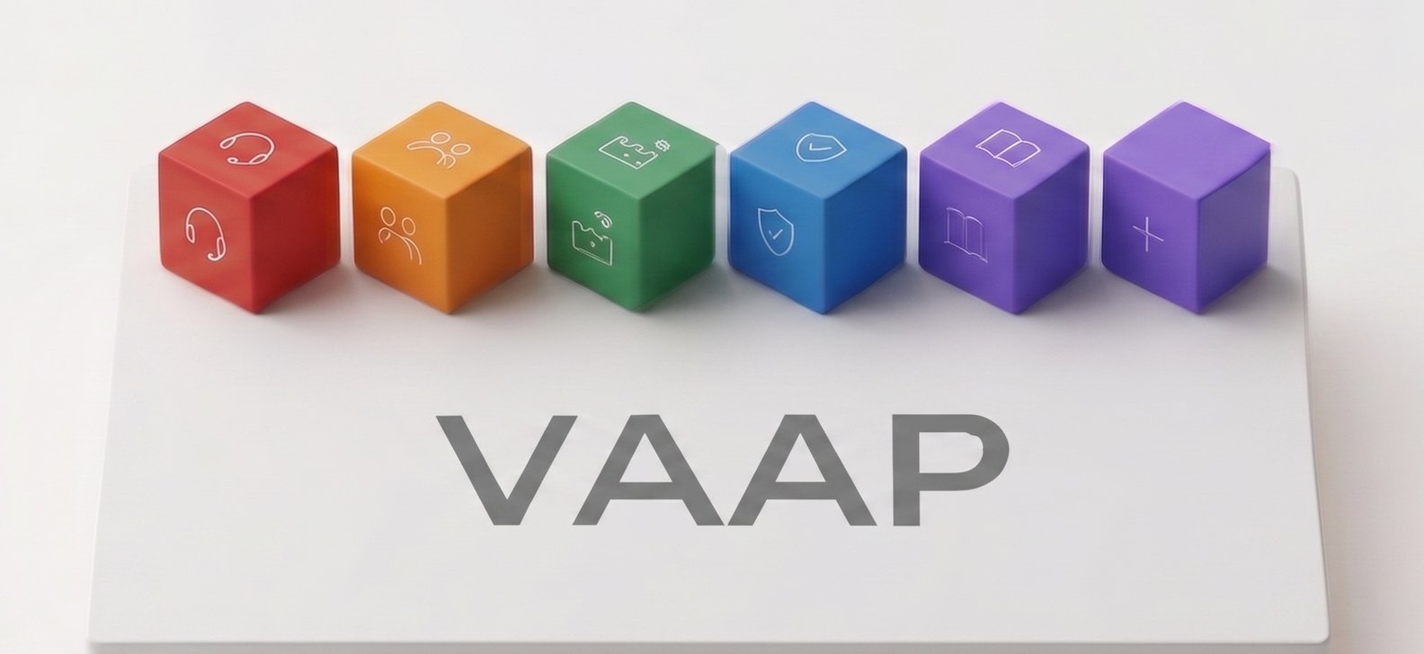 VAAPのプレートの上に並ぶ、役割ごとに色分けされたAgentのブロック